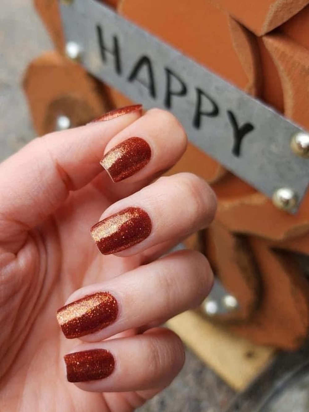 *Exclusive* Color Street: Sienna Sunset | Brown Red Rust Gold Fall Metallic